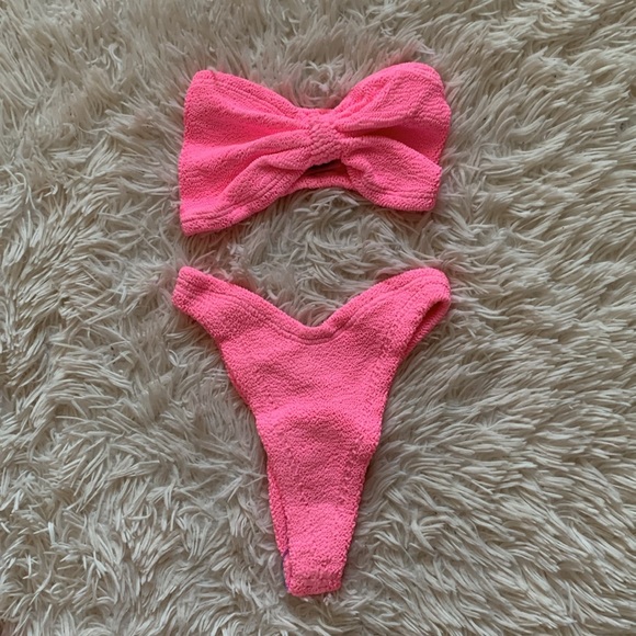 NWT Hunza G Tina bikini set in bubblegum - Picture 5 of 8